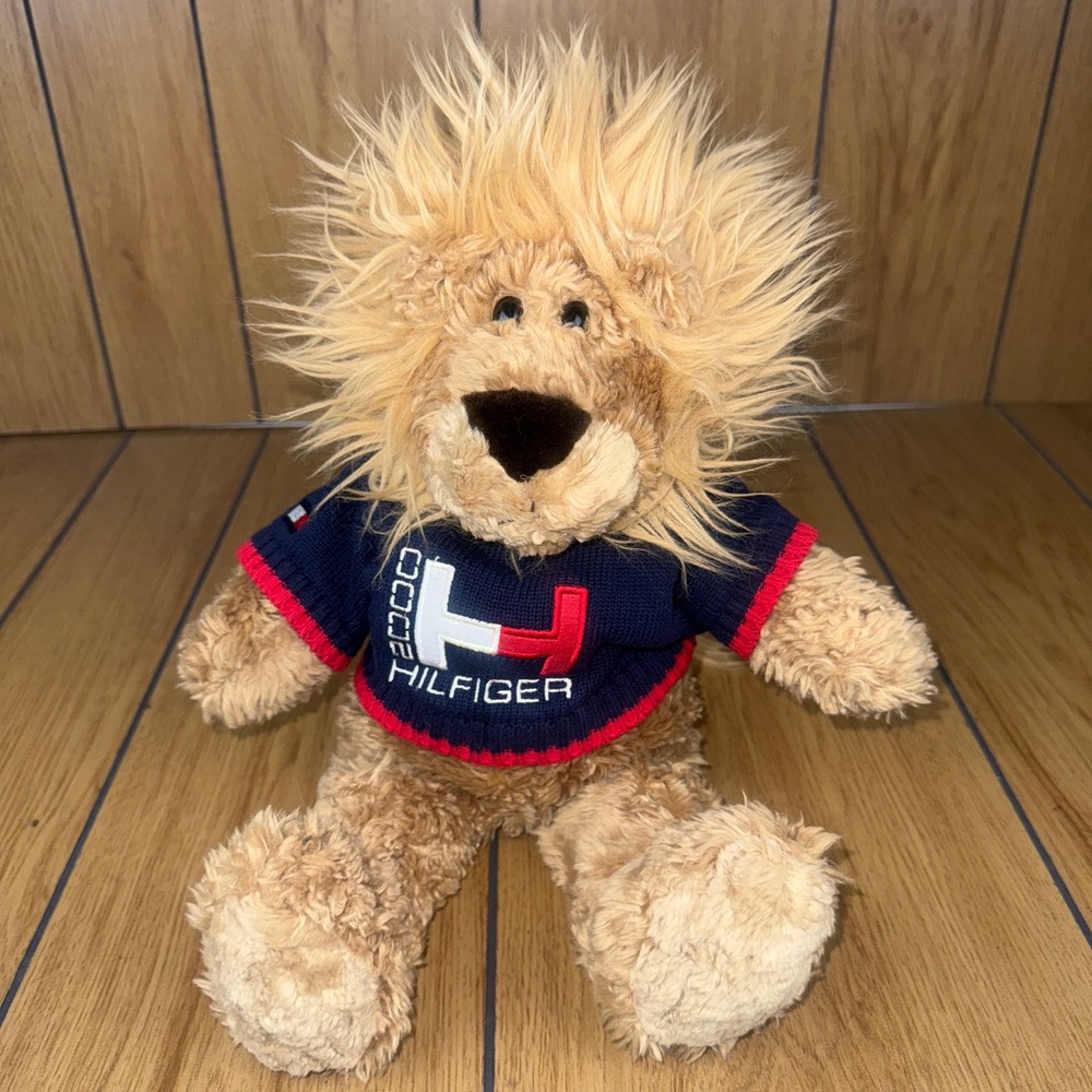VTG Tommy Hilfiger Lion Plush Stuffed Animal Toy 2000 Collectible Kids Gift